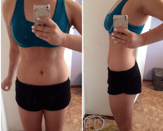 Vorher- und Nachher-Fotos der Keto-Diät.